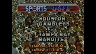 1985 USFL Week 2  Gamblers vs Bandits [upl. by Akcimehs]