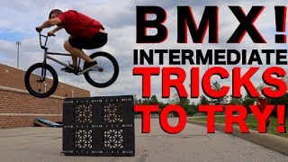 BMX TRICKS TO TRY FOR INTERMEDIATE RIDERS [upl. by Carn]