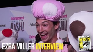 Ezra Miller Cosplays As Toadette amp Gives WEIRD Interview at 2018 EW Comic Con Party [upl. by Nevah]