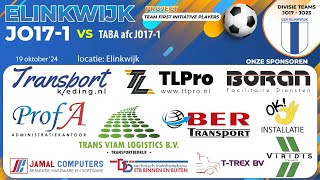 Elinkwijk JO171 vs TABA afc JO171 op zaterdag 19 oktober 2024 [upl. by Junina]