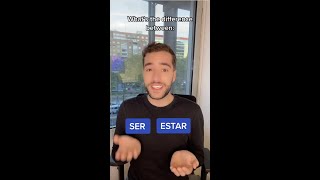 Difference between SER  ESTAR in Spanish shorts [upl. by Muslim]