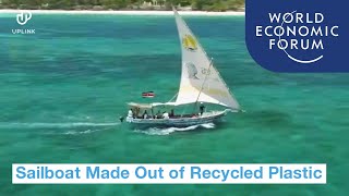 Sailboat made from recycled trash is helping tackle plastic pollution  UpLink [upl. by Enalda]