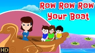 Row Row Row Your Boat HD  Nursery Rhymes  Popular Kids Songs  Shemaroo Kids [upl. by Baron]