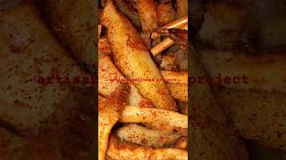 air fryer potato  fries with nutritional yeast sea salt cayenne pepper foodvlog shorts video [upl. by Ettelegna]