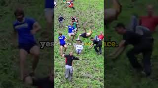 Coopers Hill Cheese Race Unforgettable Moments shorts [upl. by Ydnem]