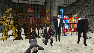 I Escaped new Deadly POLICE PRISON Experiments FREDDYS VS ALL BONNIES VS ALL CHICAS VS ALL FOXYS [upl. by Hecker911]