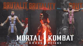 MK1 Khaos Reigns Dark Raiden Sub Zero amp Rain Brutality Towers [upl. by Wickman]