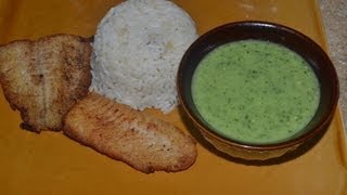 pescado frito con salsa verde y arroz [upl. by Tsenre]