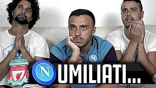 UMILIATI LIVERPOOL 50 NAPOLI  LIVE REACTION NAPOLETANI HD [upl. by Masuh]