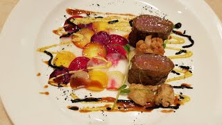 Plating techniques  Lamb loin  Colors on the plate [upl. by Vargas]