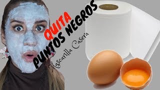 Elimina Impurezas y Puntos Negros MASCARILLA DE PAPEL Y HUEVO receta caseraNo lo podrás creer [upl. by Bord]