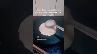 Tutorial to make cast iron tawa nonstick castironcooking nonstickcookware cookinghacks hacks [upl. by Alesig]