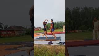 Mixed pair Acrobatics Gymnastics subscribe please viralvideo and like shortvideo flip gym [upl. by Byram676]