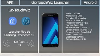 GRX TouchWiz Mod  Launcher Mod de Samsung Experience 10  Sin Root [upl. by Liesa]