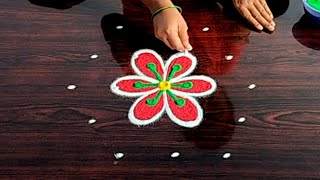 simple rangoli muggulukolam rangoli designseasy small latest rangoli designsdaily muggululatest [upl. by Enoob]