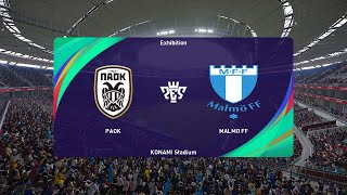 PAOK vs Malmö FF 13082024 UEFA Champions League PES 2021 [upl. by Ayiotal]