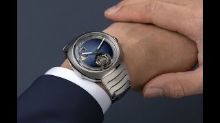 H Moser amp Cie Streamliner Concept Minute Repeater Tourbillon Blue Enamel [upl. by Broder504]