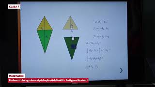 e Mesimi  7706 Klasa 7 Matematikë  Perimetri dhe syprina e sipërfaqës së deltoidit [upl. by Shaffert653]