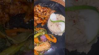 Teriyaki chicken dinner platingfood copycatpandaexpress dinnerideas [upl. by Roselin]