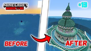 I Transformed an Entire Ocean Monument In Hardcore Minecraft 13 [upl. by Raynard]