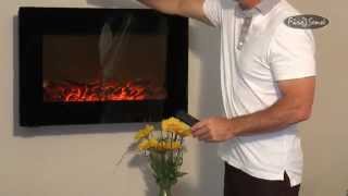 Black Wall Mounted Electric Fireplace Instructional Video Item 60757 [upl. by Chavey918]