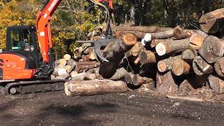 Hultdins SG260 Grapple on Kubota KX040 [upl. by Etna]