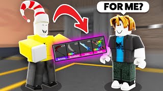 Giving Murder Mystery 2 Friend FREE GODLY PACK But There’s A Catch Roblox [upl. by Joshua301]