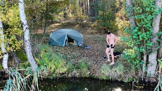 Wonderful Autumn Camping by the Lake  Cooking  Relax [upl. by Gabriello251]