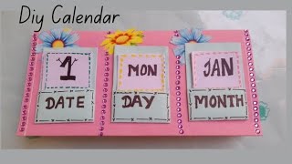 How to make diy calendar at home  how to make homemade calender with paper✨ [upl. by Sillsby]