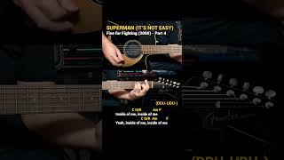 Superman Its Not Easy  Five for Fighting 2000 Easy Guitar Chords Tutorial with Lyrics Part 4 [upl. by Reames]