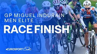 GUTSY WIN 🥇  Gran Premio Miguel Indurain 2024 Race Finish  Eurosport Cycling [upl. by Nimzzaj207]