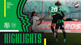 Serie A Femminile  SassuoloRoma 02  Highlights 2324 [upl. by Yenaj465]