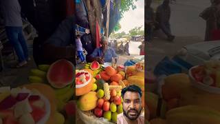 Healthy food road said 😍😍 streetfood fruit fruitchaat youtubeshorts shortfeed shorts [upl. by Azilanna]