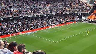 Valencia fans singing and making a great atmosphere at Mestalla against Real Sociedad [upl. by Anilam]