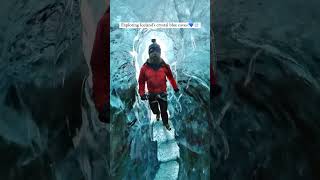 Venturing into the magical world of Iceland’s ice caves Shorts [upl. by Atinaej]