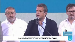 Sergio Massa “Los resultados no son los que esperábamos Javier Milei es el presidente” [upl. by Bentlee173]