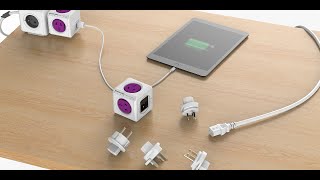 Prezentacja produktu  PowerCube ReWirable USB Allocacoc przejściówka US EU UK AU [upl. by Aseiram]