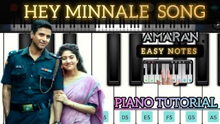 Hey Minnale Song In Piano  Hey Rangule Song  Amaran  Walk Band Amaran  Pianoshorts [upl. by Hathaway513]