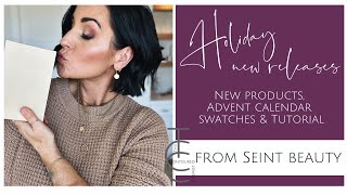 Seint Holiday 2023 New Releases  Advent Calendar Swatches and Eyeshadow Tutorial with New Shades [upl. by Goldenberg]