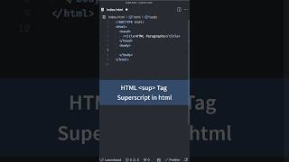 Text Formatting Tags in HTML sup Tag for Superscript  HTML CSS Tutorial for Beginners html [upl. by Aimak418]