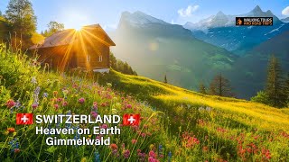 Gimmelwald Switzerland 🇨🇭 Swiss Village Tour  Most Beautiful Villages in Switzerland 4k video walk [upl. by Duleba]