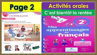 Activés orales cest bientôt la rentée dire bonjour mes apprentissages en français 2aep page 2 [upl. by Ivets]