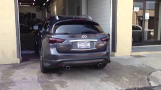 JEBaker1121s Infiniti FX50 CUSTOM EXHAUST Muffler delete tuner resonators [upl. by Monique]