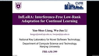 CVPR 2024 InfLoRA InterferenceFree LowRank Adaptation for Continual Learning [upl. by Yntrok]