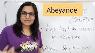 abeyance meaning in hindi  abeyance का मतलब  example sentences  EnglishByte [upl. by Maretz]