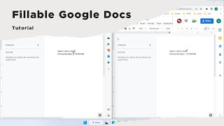 How to Make a Google Doc Form Fillable [upl. by Waring]