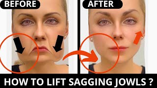 🛑 HOW TO GET RID OF JOWLS  SAGGY SKIN LAUGH LINES LIFT CHEEKS FOREHEAD LINES FROWN LINES [upl. by Saideman567]