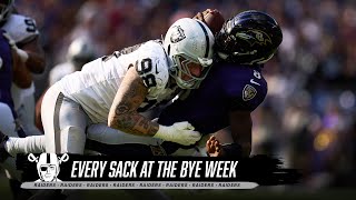 Every Raiders Sack at the Bye Week  Highlights  NFL [upl. by Anelim]