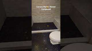 Carrara Marble Shower Completed [upl. by Lolita]