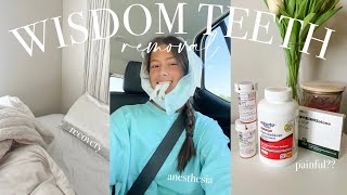 WISDOM TEETH REMOVAL VLOG  anesthesia  recovery process [upl. by Matilda538]